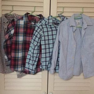 Four (4) long Sleeve Button Down Boys Shirts Sz 4T